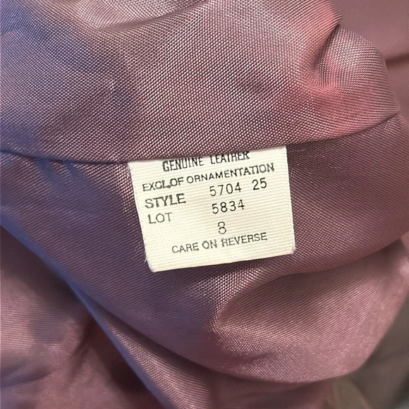 Tahari Vintage 90s Blazer Grey Leather Button Up Jacket A25 - Picture 4 of 4